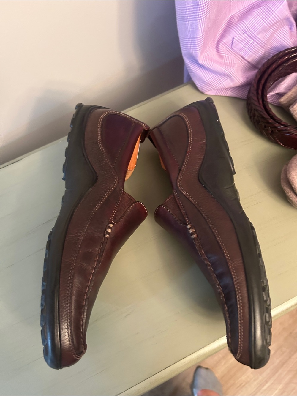 Cole Haan Brown Leather Slip-On Loafers - Picture 5 of 6